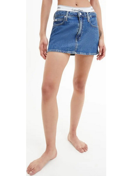 Calvin Klein Μίνι Φούστα Τζιν Ψηλόμεση Pencil Μπλε J20J220946-1A4NI