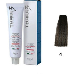 Faipa Three Color 4 Καστανό Μόνιμη Βαφή Μαλλιών 120ml