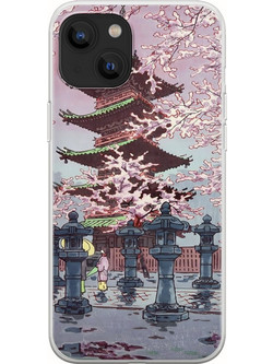 Θήκη Ukiyo-e - Cherry Blossom iPhone 14 Plus Flexible TPU (Διάφανη Σιλικόνη)