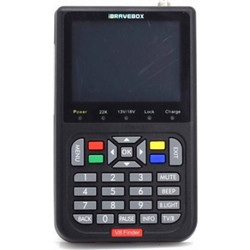 iBRAVEBOX V8 Finder 3,5 ιντσών Έγχρωμη οθόνη LCD Μετρητής εύρεσης ψηφιακού δορυφορικού σήματος, Υποστήριξη συμβατό με DVB & Live FTA, Τύπος βύσματος: EU Plug (Μαύρο)