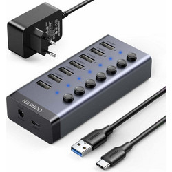 Ugreen CM481 USB Hub 3.0 USB-A με 7 Θύρες USB-A & Εξωτερική Παροχή Ρεύματος
