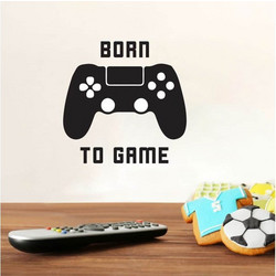 Αυτοκόλλητα Τοίχου Born To Game 59011 Ango-59011-Μαύρο 59011