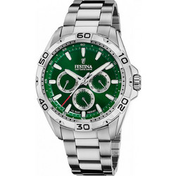 Festina Ανδρικό Ρολόι Χρονογράφος με Ασημί Μεταλλικό Μπρασελέ F20623/3