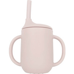 BabyCloud Ποτηράκι Σιλικόνης με Καλαμάκι Pastel Pink 200ml
