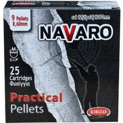 Kirgias Navaro Practical Pellets Φυσίγγια Δράμια 12Cal 70mm 9βολα 33gr 25τμχ