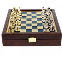 Manopoulos Σκάκι Ξύλινο με Πιόνια 20x20cm SK1BLU