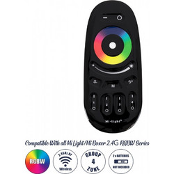 GloboStar 71410 FUT096-B Mi-Light Ασύρματο Χειριστήριο Αφής RF 2.4Ghz 4 Group για όλα τα RGBW Mi-BOXER Controller DC 3V 2 x AAA - IP20 Μαύρο Μ12 x Π5.4 x Υ2cm - 5 Years Warranty