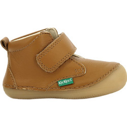 Kickers Παιδικά Μποτάκια Καφέ Δερμάτινα με Σκρατς 584348-10-116