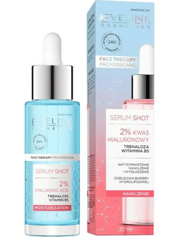 Eveline Shot 2% Hyaluronic Acid Moisturization Ενυδατικό Serum Προσώπου με Υαλουρονικό 30ml