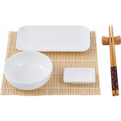 MasterPro Foodies Σετ Sushi 12 Τεμαχίων Πορσελάνινο/Μπαμπού