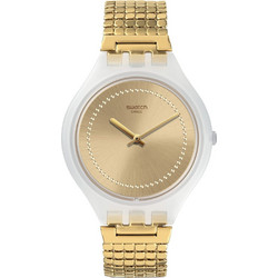 Swatch Γυναικείο Ρολόι με Χρυσό Μεταλλικό Μπρασελέ SVOW104GB