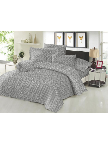 Ζεύγος μαξιλαροθήκες ΚΟΜΒΟΣ Cotton Line Printed Fern Grey 50x70