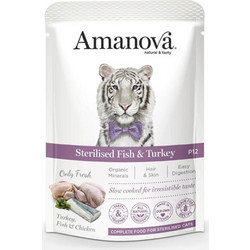 Amanova Adult Sterilised Grain Free with Fish & Turkey 85gr