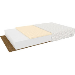 RAVENNA Στρώμα Petit Foam 80 x 160 x 11 Μαλακό-Σκληρό Αφρού Μνήμης, Latex και κοκοφοίνικα