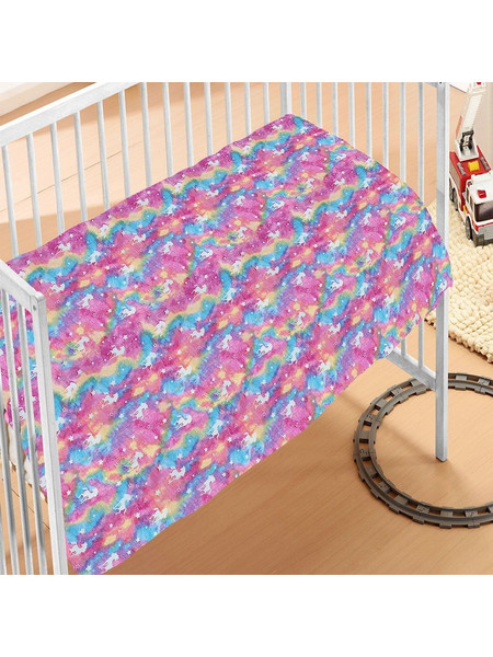 Dimcol Unicorn Κουβέρτα Αγκαλιάς Fleece 110x140 Μωβ