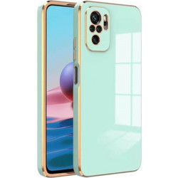 Bodycell Gold Plated - Θήκη Σιλικόνης Xiaomi Redmi Note 10 / Note 10S - Mint Green (5206015071614)