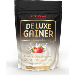 Activlab De Luxe Gainer Strawberry Πρωτεΐνη Ορού Γάλακτος Όγκου 3kg
