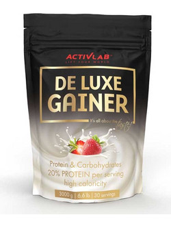 Activlab De Luxe Gainer Strawberry Πρωτεΐνη Ορού Γάλακτος Όγκου 3kg