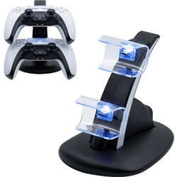 iplay Βάση φόρτισης για 2 ps5 χειριστήρια Μαύρο