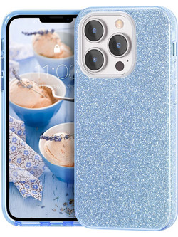 Θήκη iPhone 13 Pro Forcell Glitter Shine Cover Hard Case -Γαλάζιο