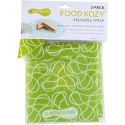 U-Konserve Food Kozy Wrap 2-Pack (Large, Lime)