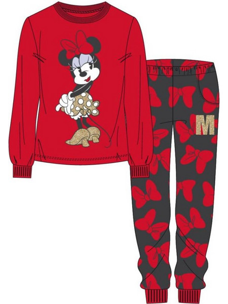 DISNEY - Minnie - Long Coral Fleece Pajamas - 8yo
