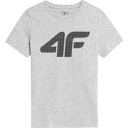 4F Παιδικό T-Shirt Κοντομάνικο Γκρι JSS23T-TSHM293-27M