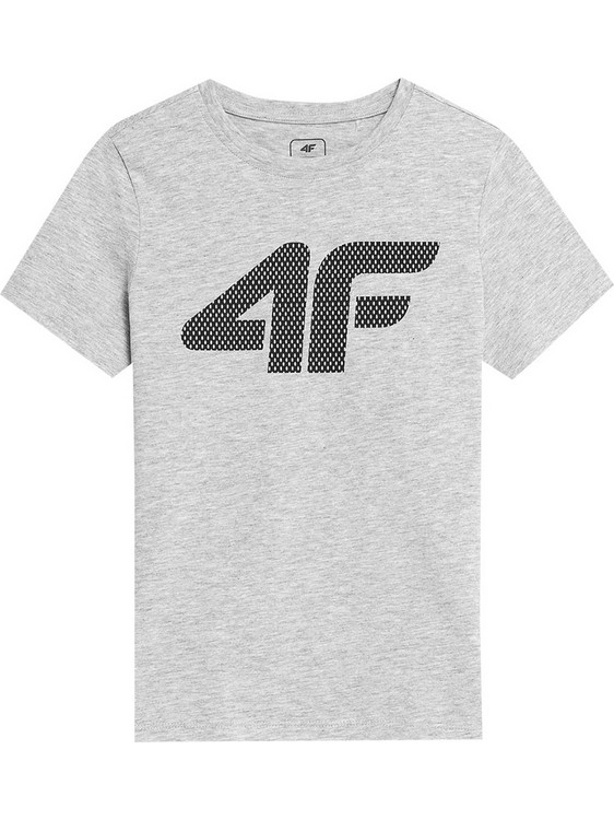 4F Παιδικό T-Shirt Κοντομάνικο Γκρι JSS23T-TSHM293-27M