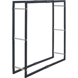 vidaXL Ράφι Καυσόξυλων Μαύρο 100 x 25 x 100 εκ. Ατσάλινο 286288