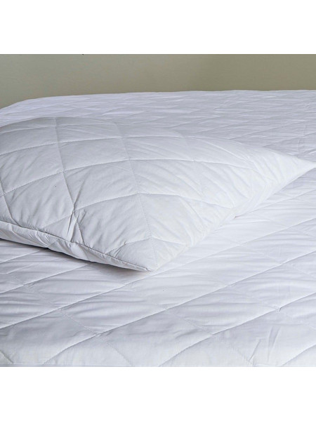 Κάλυμμα Στρώματος Καπιτονέ Capitol White Kentia Μονό 100x233cm Βαμβάκι-Πολυέστερ