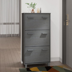 vidaXL Παπουτσοθήκη Ξύλινη Πεύκο Μ59.5xΠ35xΥ117cm 340514