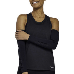 Saucony Stopwatch Singlet Tanktop Γυναικείο Αθλητικό T-Shirt Μαύρο SAW800369-BK