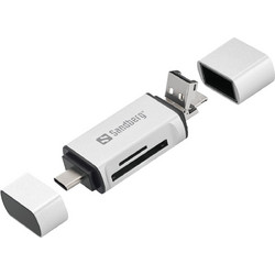 Sandberg Card Reader OTG USB-C USB-A & micro USB για SD / microSD