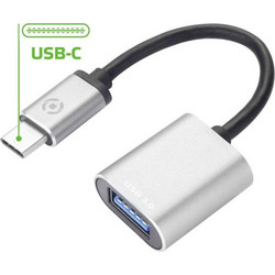 Celly PROUSBCUSBDS Καλώδιο USB-A to USB-C Ασημί