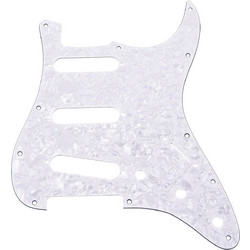 GMi Strat Pickguard S/S/S - 3-ply, White Pearl