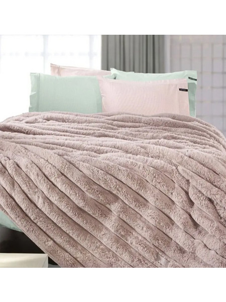 Γούνινη King Size Κουβέρτα 260 x 240 cm St.Moritz Old Pink Guy Laroche 1113086223002