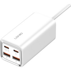 Ldnio A4610C Βάση Φόρτισης με 2 Θύρες USB-A & 2 Θύρες USB-C 65W Power Delivery & Quick Charge 4+ White