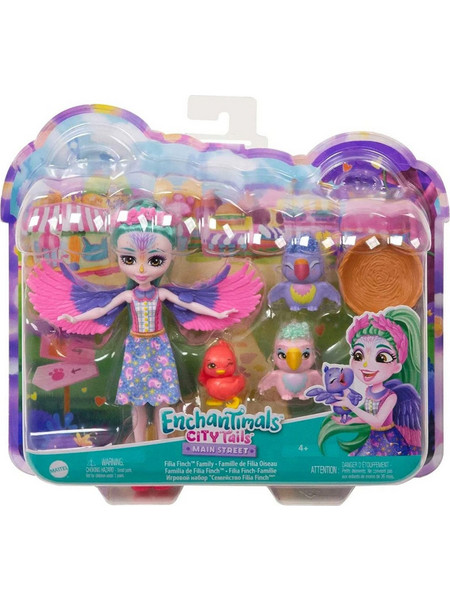 Mattel Enchantimals City Tails Οικογένεια Σπίνων