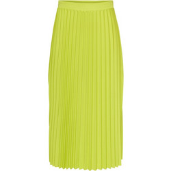 Only Melisa Μίντι Φούστα Υφασμάτινη Ψηλόμεση Πλισέ Lime 15277887