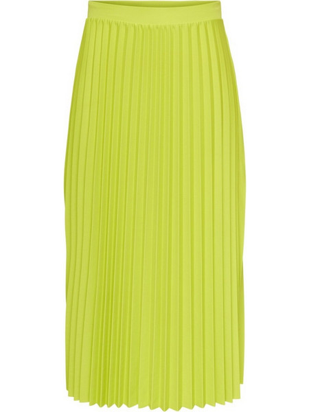 Only Melisa Μίντι Φούστα Υφασμάτινη Ψηλόμεση Πλισέ Lime 15277887
