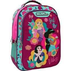 Must Disney Princess Girl Vibes Σχολική Τσάντα Πλάτης Δημοτικού Ροζ 563374
