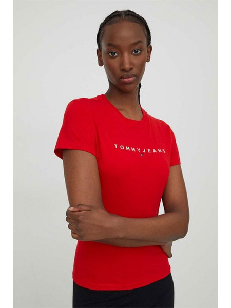 Tommy Jeans Γυναικείο T-Shirt Κοντομάνικο Κόκκινο