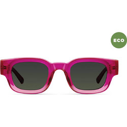 Meller Gamal Magenta Pink Γυαλιά Ηλίου Τετράγωνα Κοκάλινα Ροζ με Μαύρο Polarized Φακό