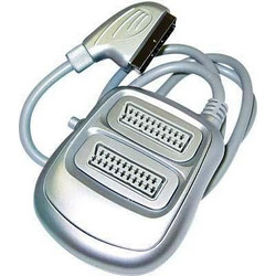 Πολύμπριζο SCART 2θέσεων με διακόπτη