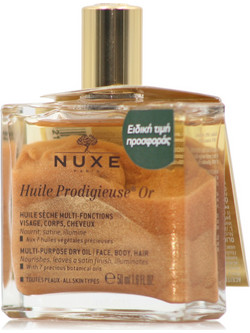 Nuxe Huile Prodigieuse Or Ξηρό Λάδι με Λάμψη για Πρόσωπο Σώμα & Μαλλιά 100ml