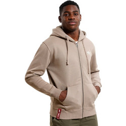 Alpha Industries Basic Ανδρική Ζακέτα Φούτερ με Κουκούλα και Φερμουάρ Μπεζ 118342-679