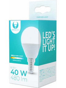 Forever Light Λάμπα LED για Ντουί E14 και Σχήμα G45 Θερμό Λευκό 480lm