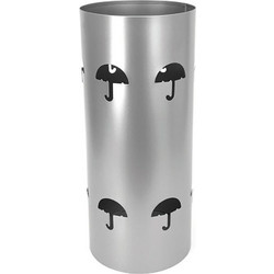 Import Hellas Ομπρελοθήκη Μεταλλική Φ19x44cm Νίκελ Ματ 57