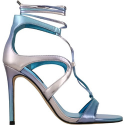 Nine West MINDI3 Γυναικεία Πέδιλα Δερμάτινα Πολύχρωμα με Λεπτό Ψηλό Τακούνι