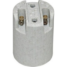 Ντουί Πορσελάνης Πλαφόν Ε14 4Α 250V Λευκό 16-42 Lumen-16-42-Λευκό 16-42